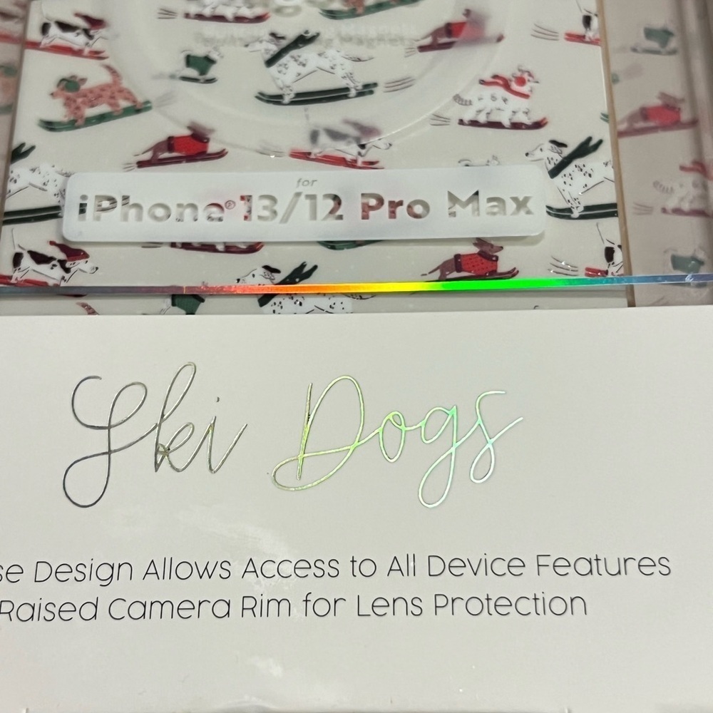 Pink Sky "Ski Dogs" iPhone 13/12 Pro Max Case with MagSafe new Dogs on Ski - Picture 4 of 5
